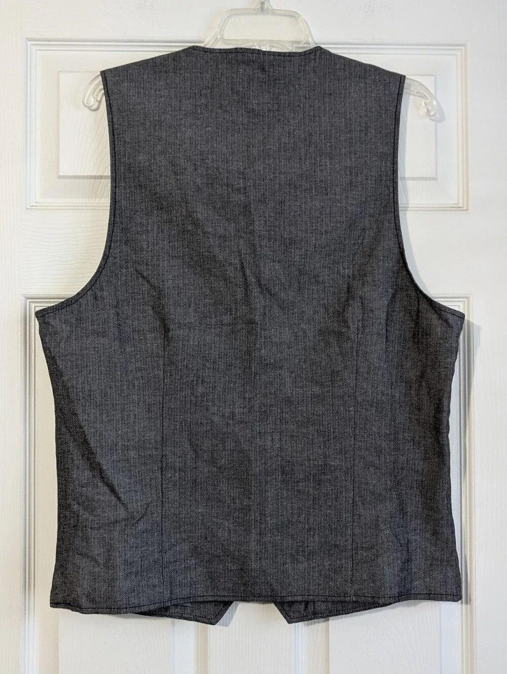 Buckle BLACK, Gray Herringbone Pattern Vest/Waistcoat With Buttons Size M